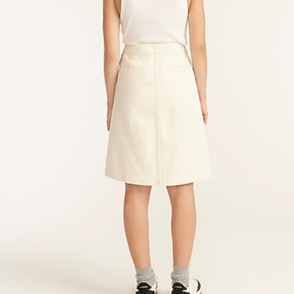 **HP** J. CREW Ecru Denim Skirt - Picture 4 of 4